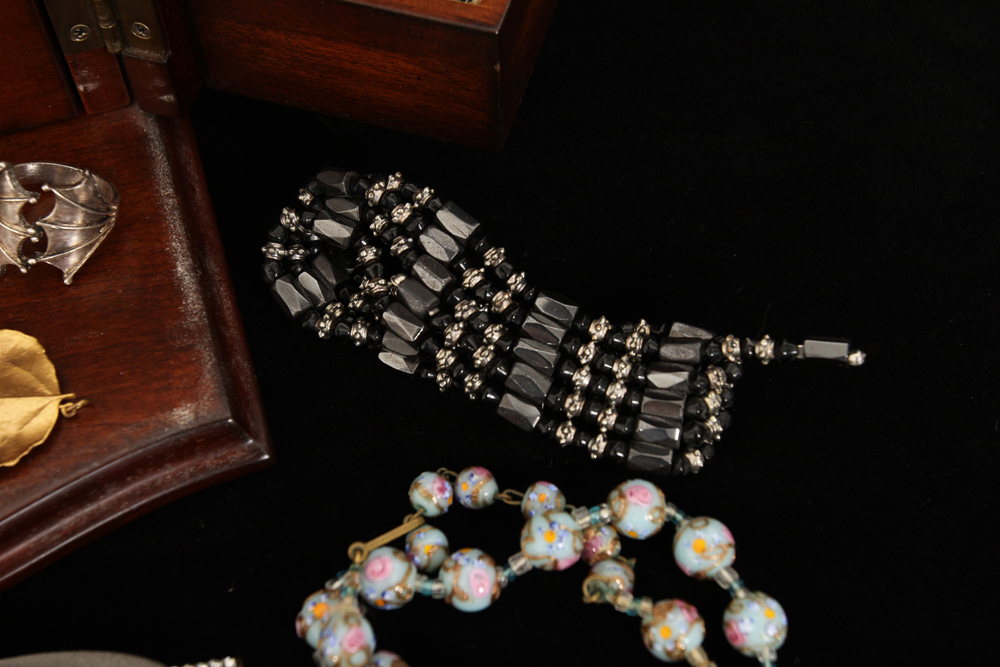 Bombay Company Jewelry Box with Costume Jewelry Collection