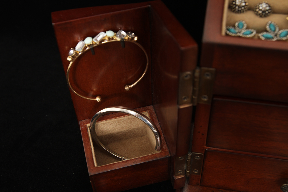 Bombay Company Jewelry Box with Costume Jewelry Collection