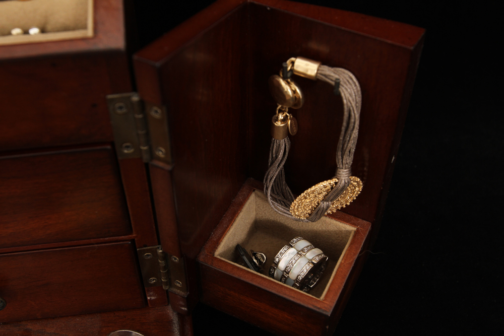 Bombay Company Jewelry Box with Costume Jewelry Collection