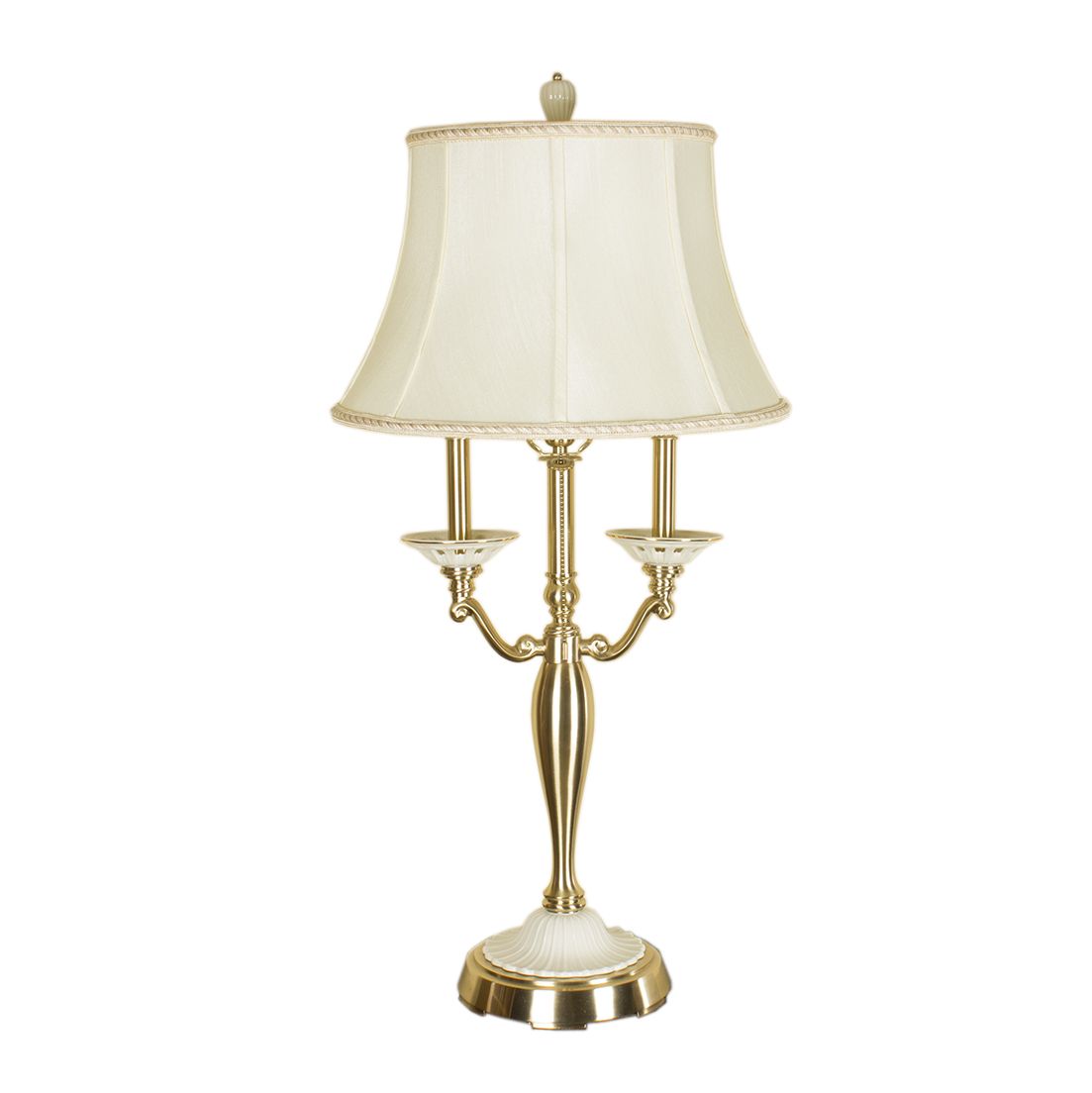 Lenox Lighting by Quoizel Porcelain and Brass Table Lamp
