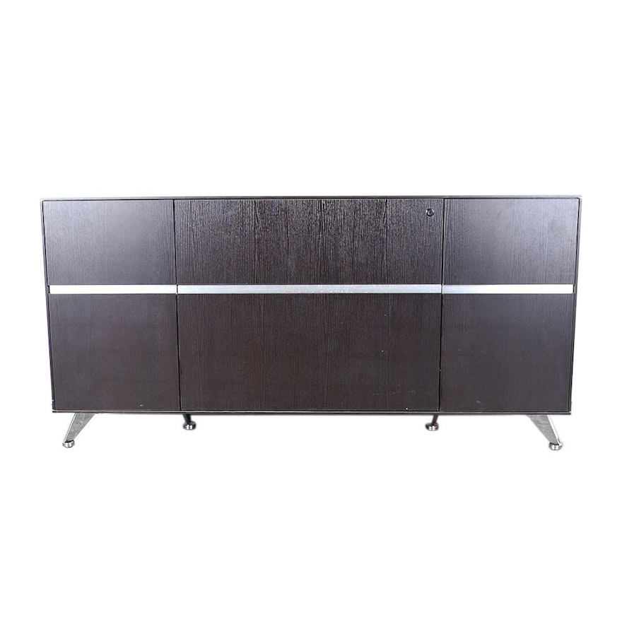 Contemporary Wood and Metal Credenza by Jesper