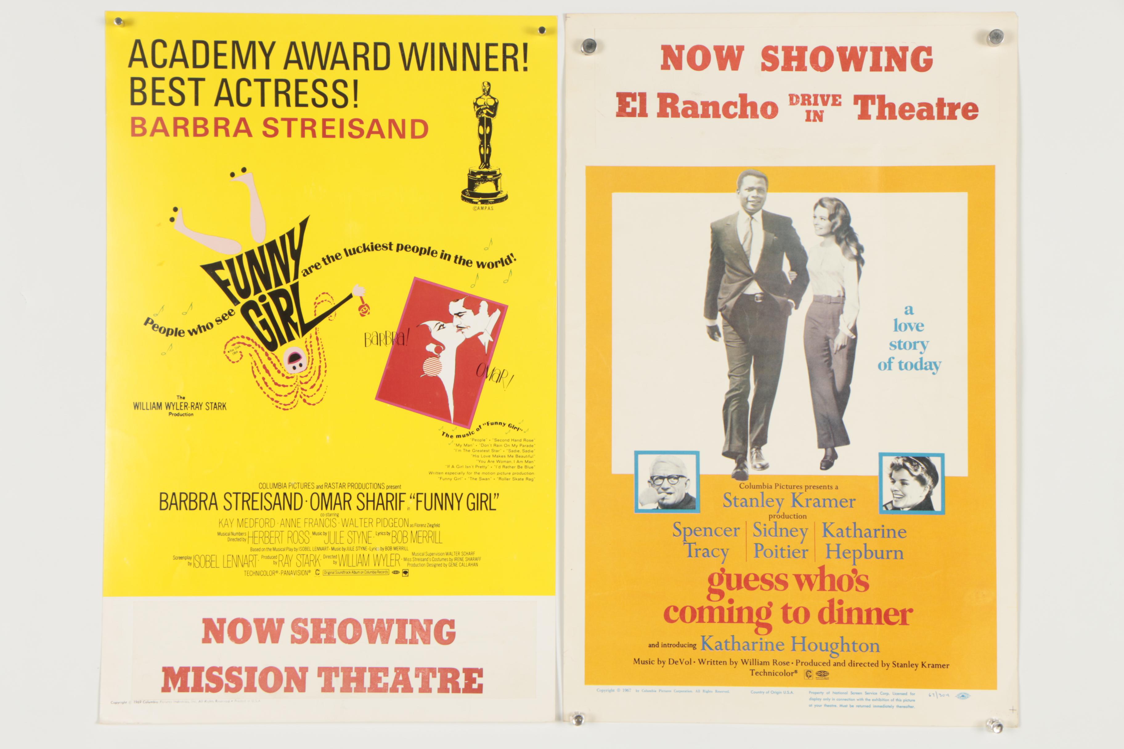Vintage Offset Lithographic Movie Advertising Posters