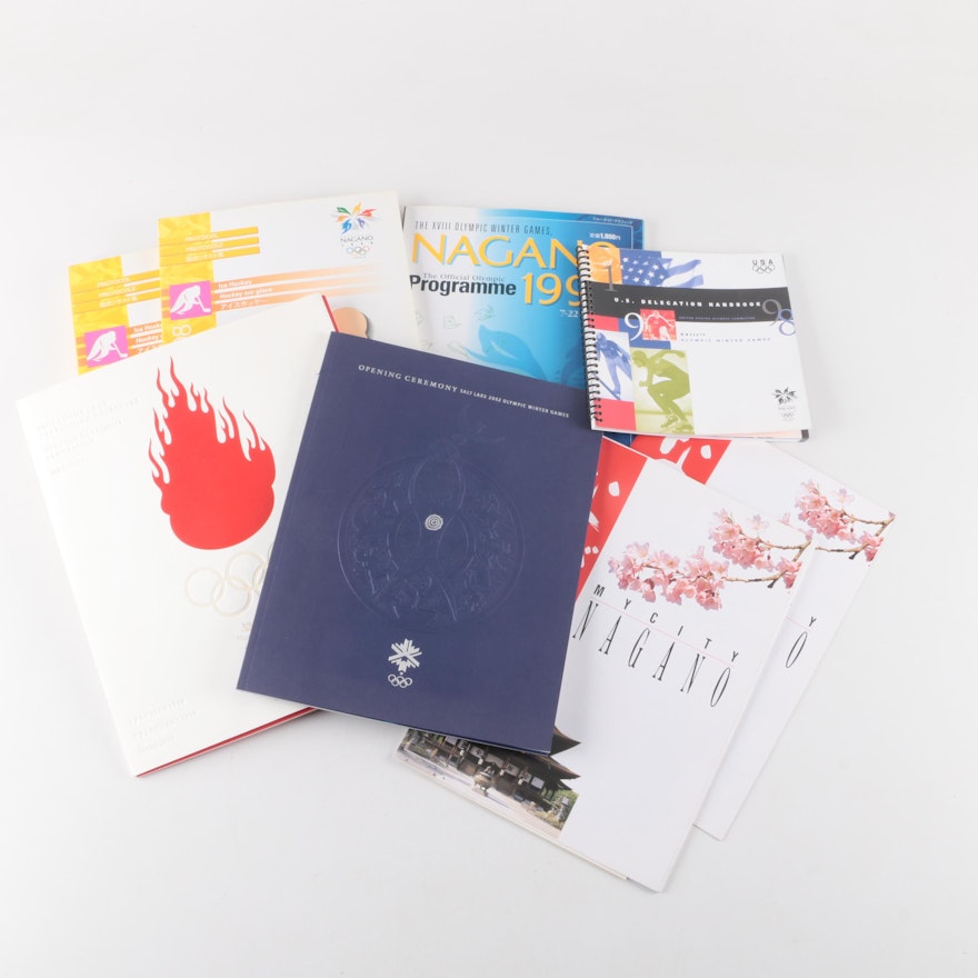 Collection of Winter Olympics Programs, Handbooks, and Brochures
