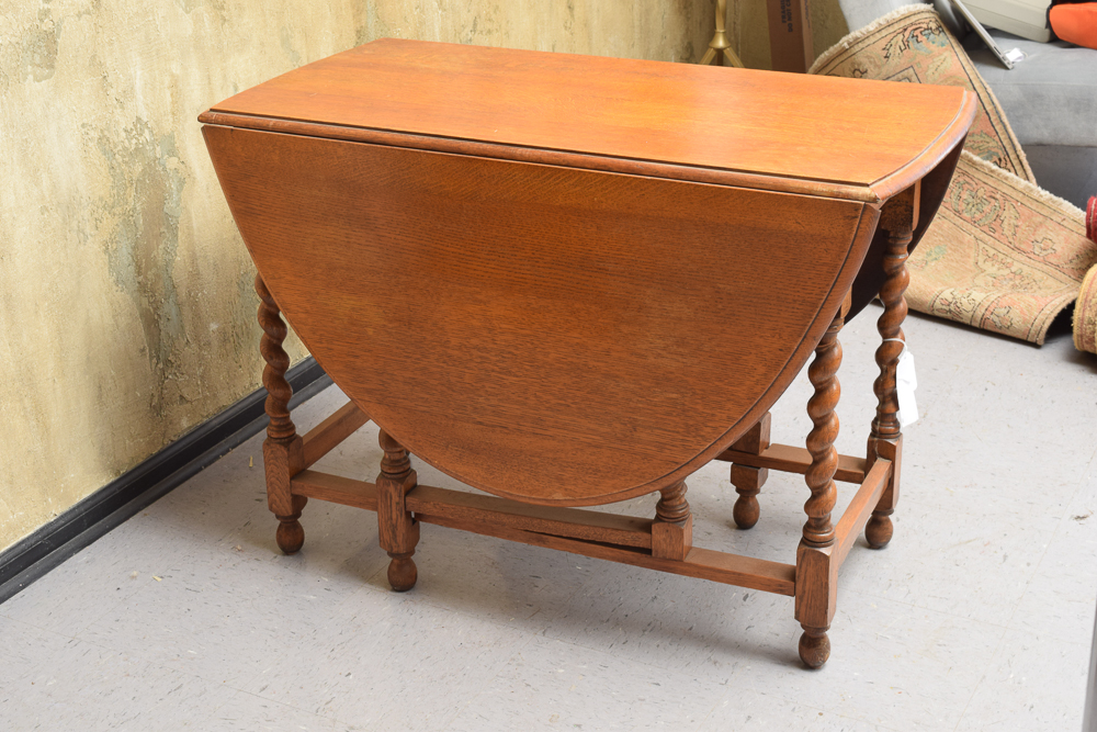 Vintage Oak Gateleg Dining Table