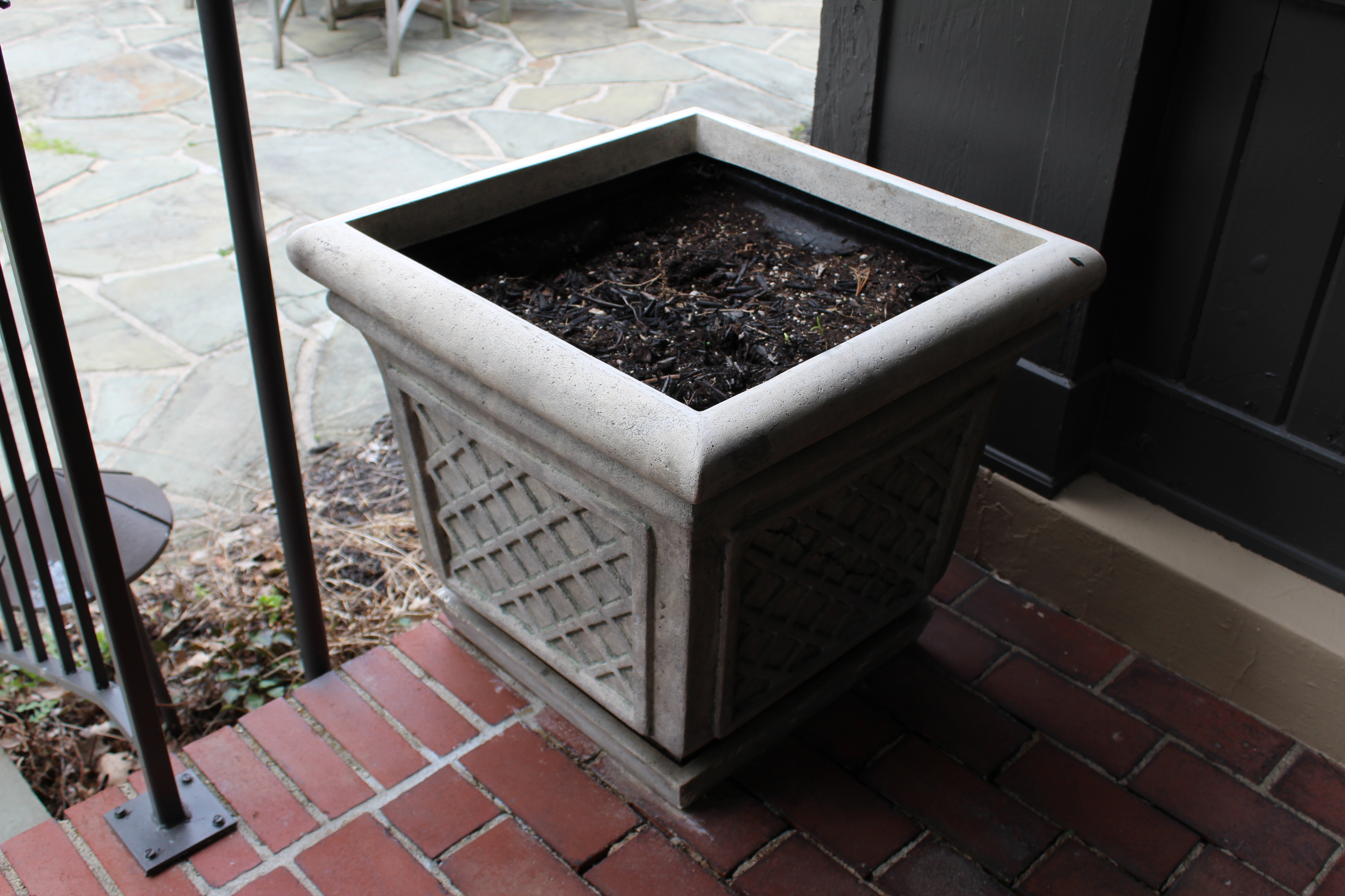 Six Matching Frontgate Outdoor Planters