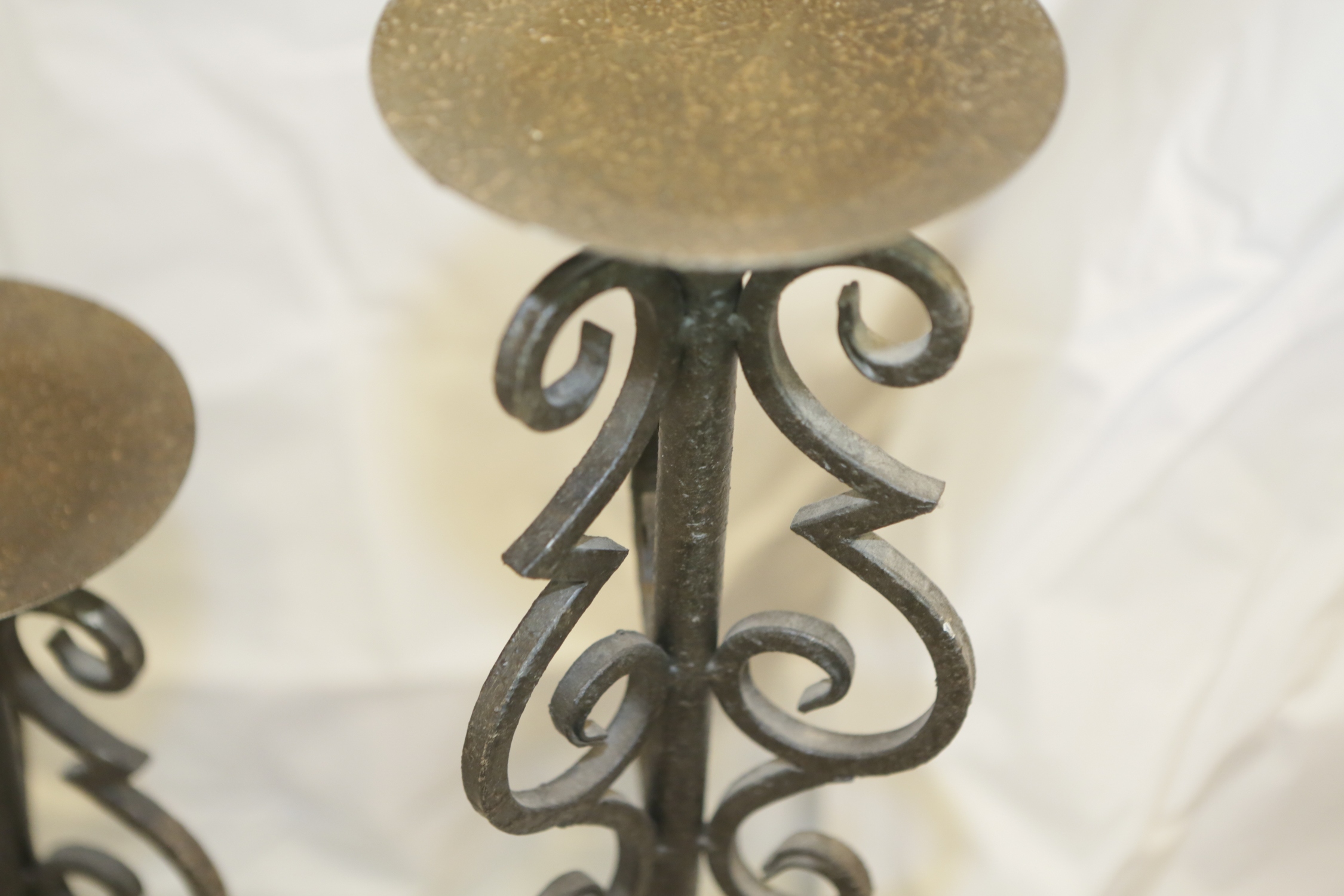 Wrought Iron Candle Holders