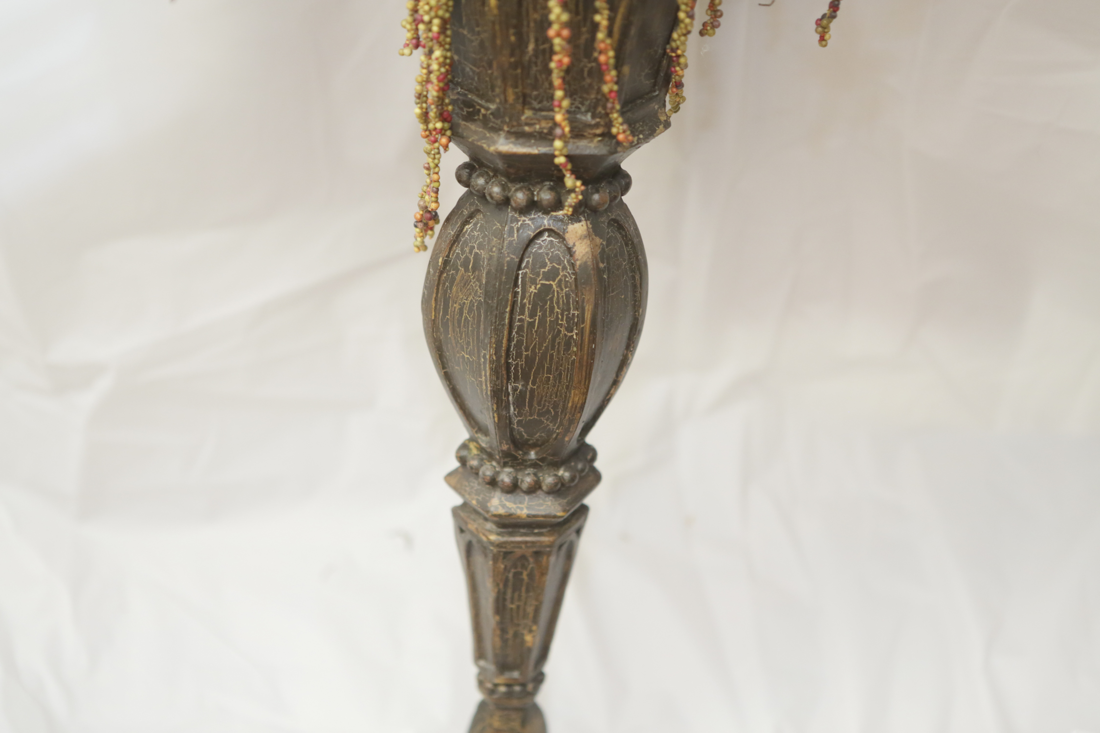 Artificial Flower and Feather Arrangement in Wall Pocket