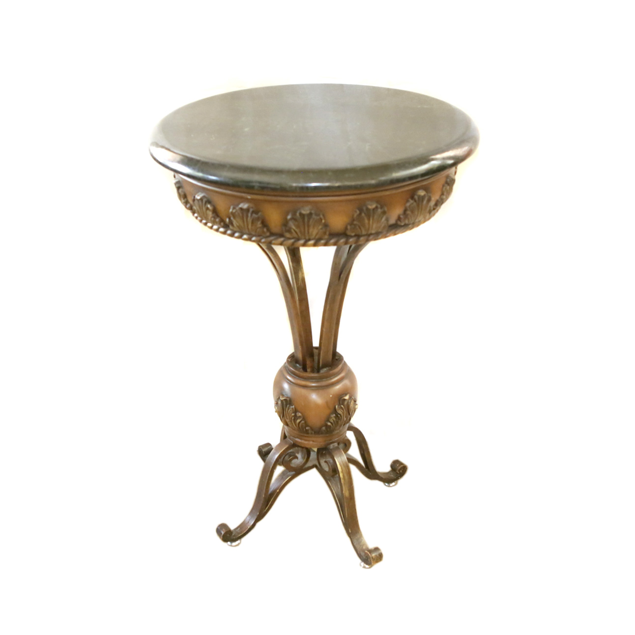 Ornate Stone Top Side Table