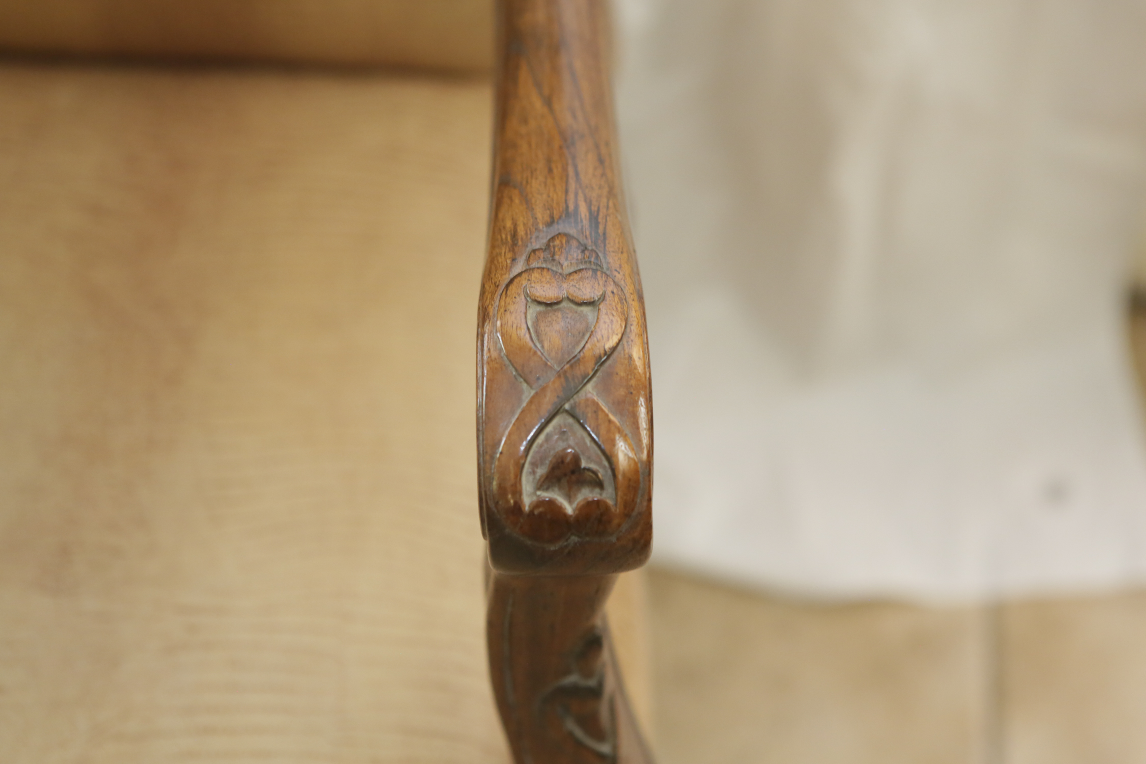 Contemporary Georgian Style Elm Library Chair