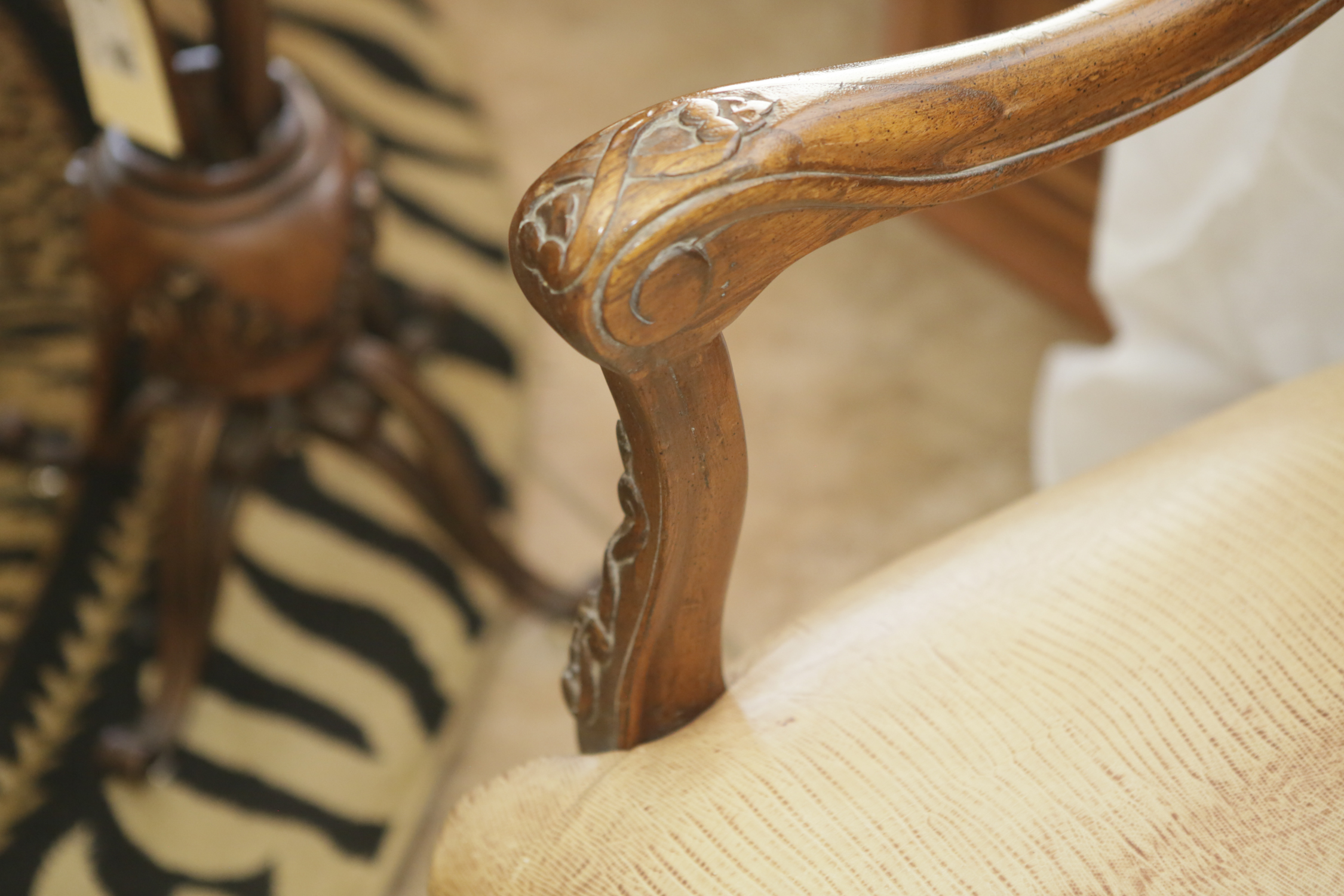 Contemporary Georgian Style Elm Library Chair