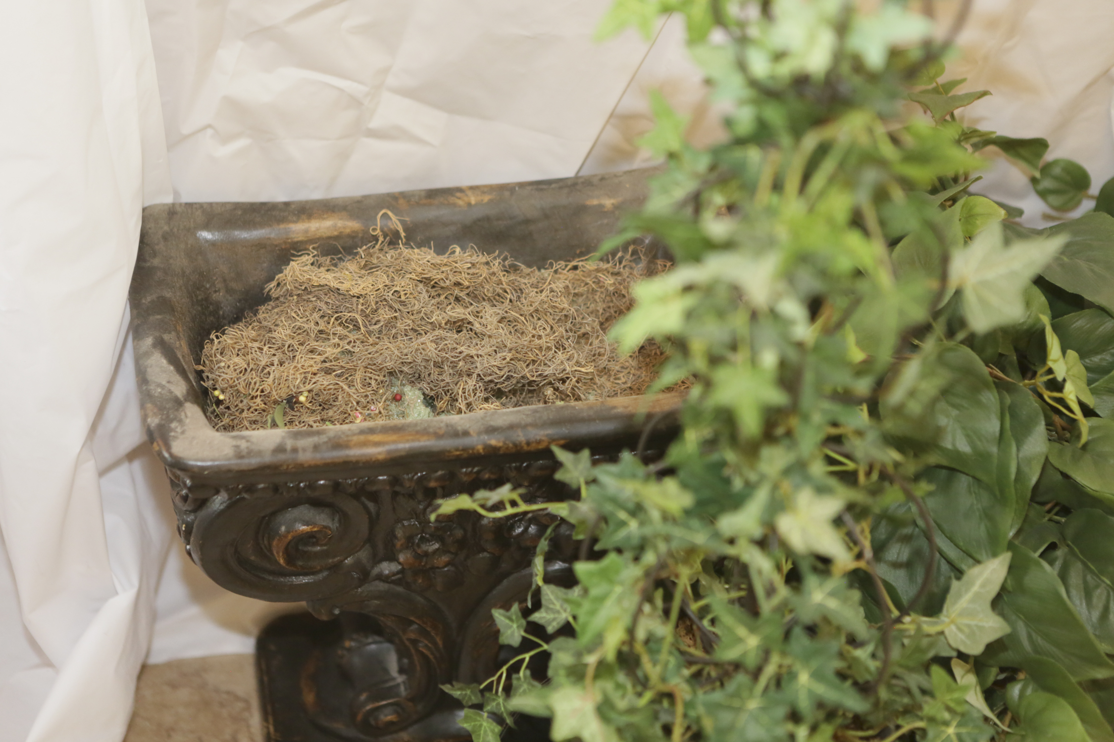 Assorted Decorative Artificial Plants Including Planters