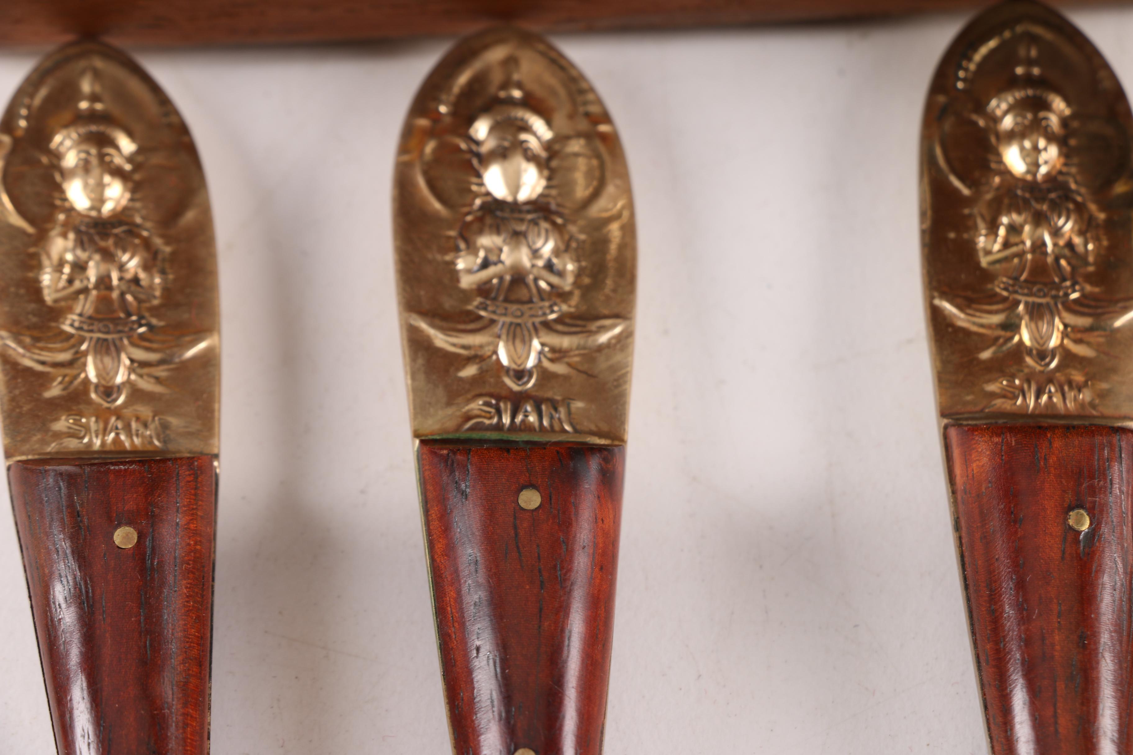 Thai Rosewood Handled Nickel Bronze Alloy Flatware Set