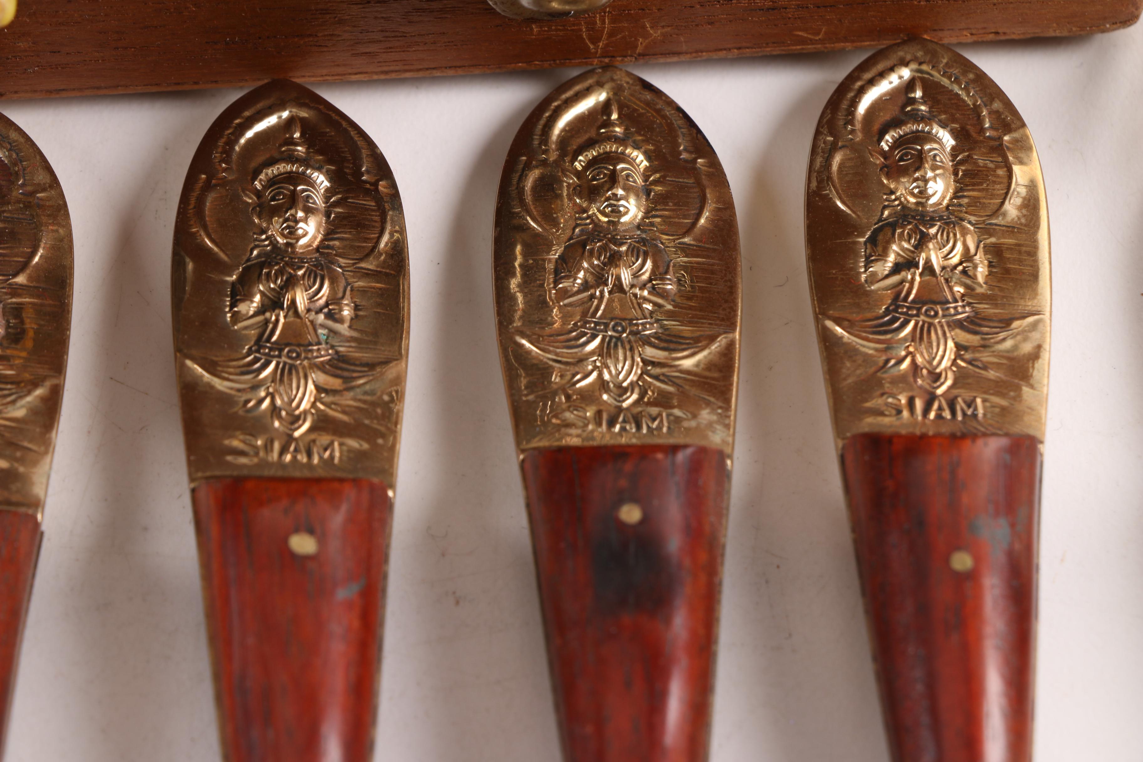 Thai Rosewood Handled Nickel Bronze Alloy Flatware Set