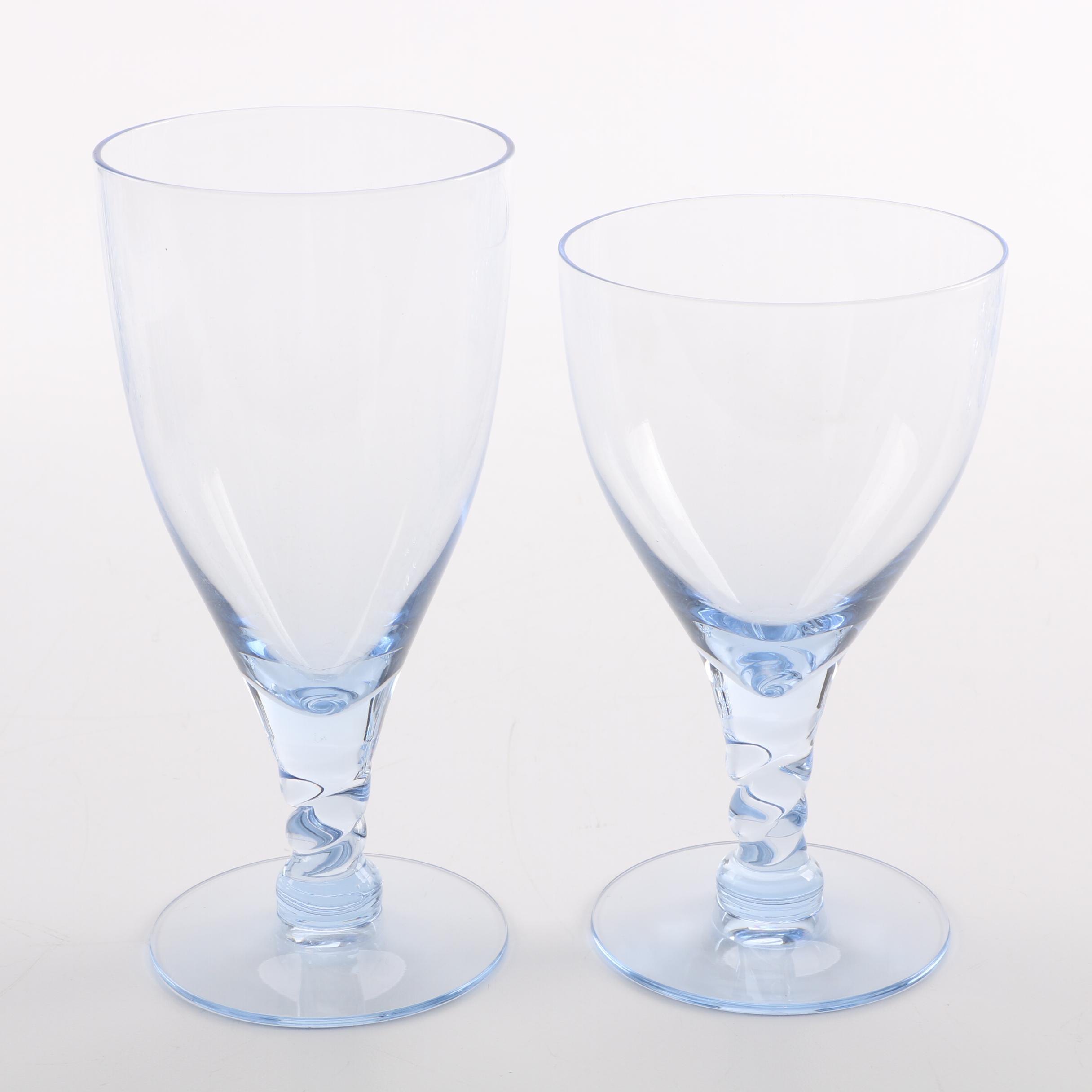 Light Blue Glass Stemware