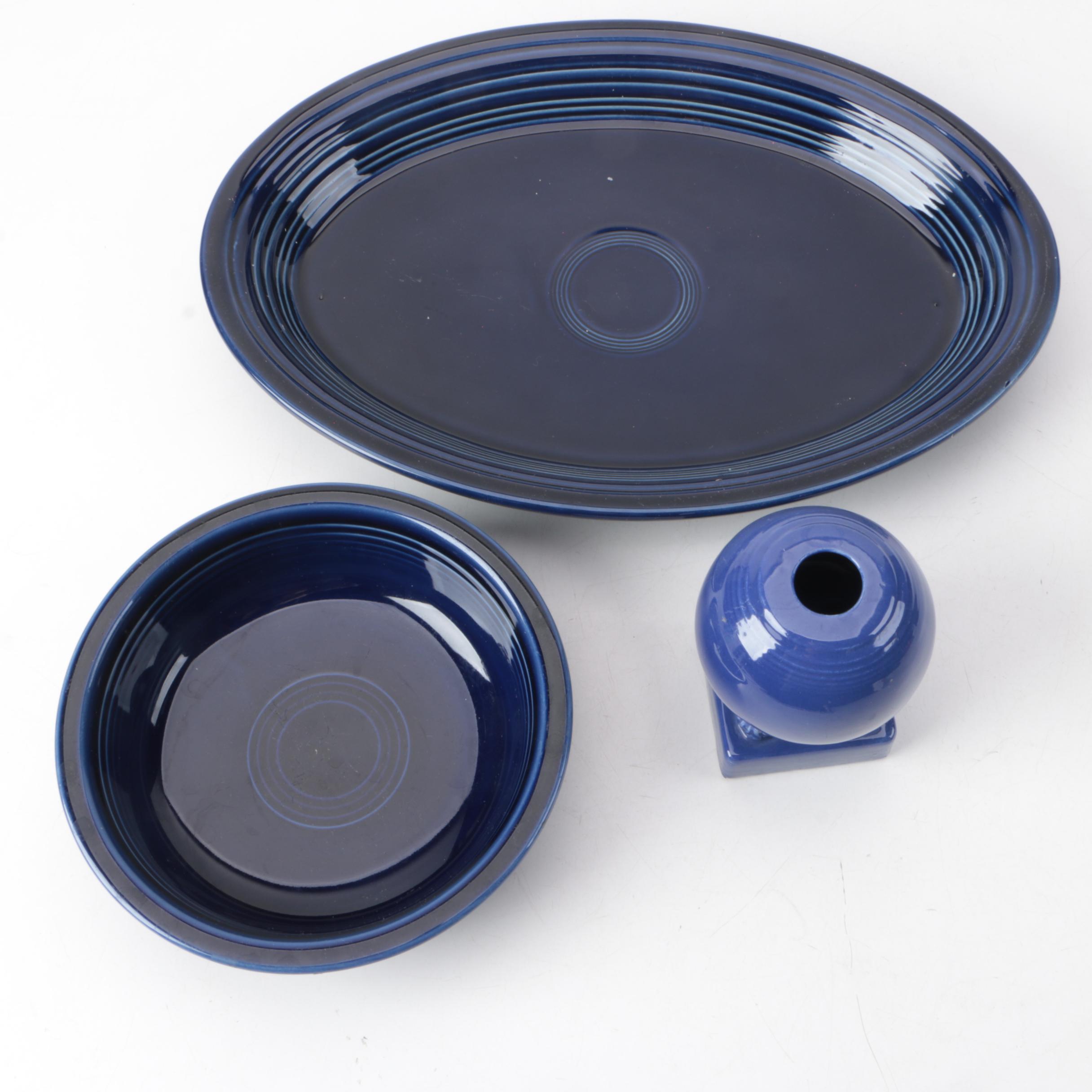 Homer Laughlin "Fiesta Cobalt Blue" Teapot and Serveware