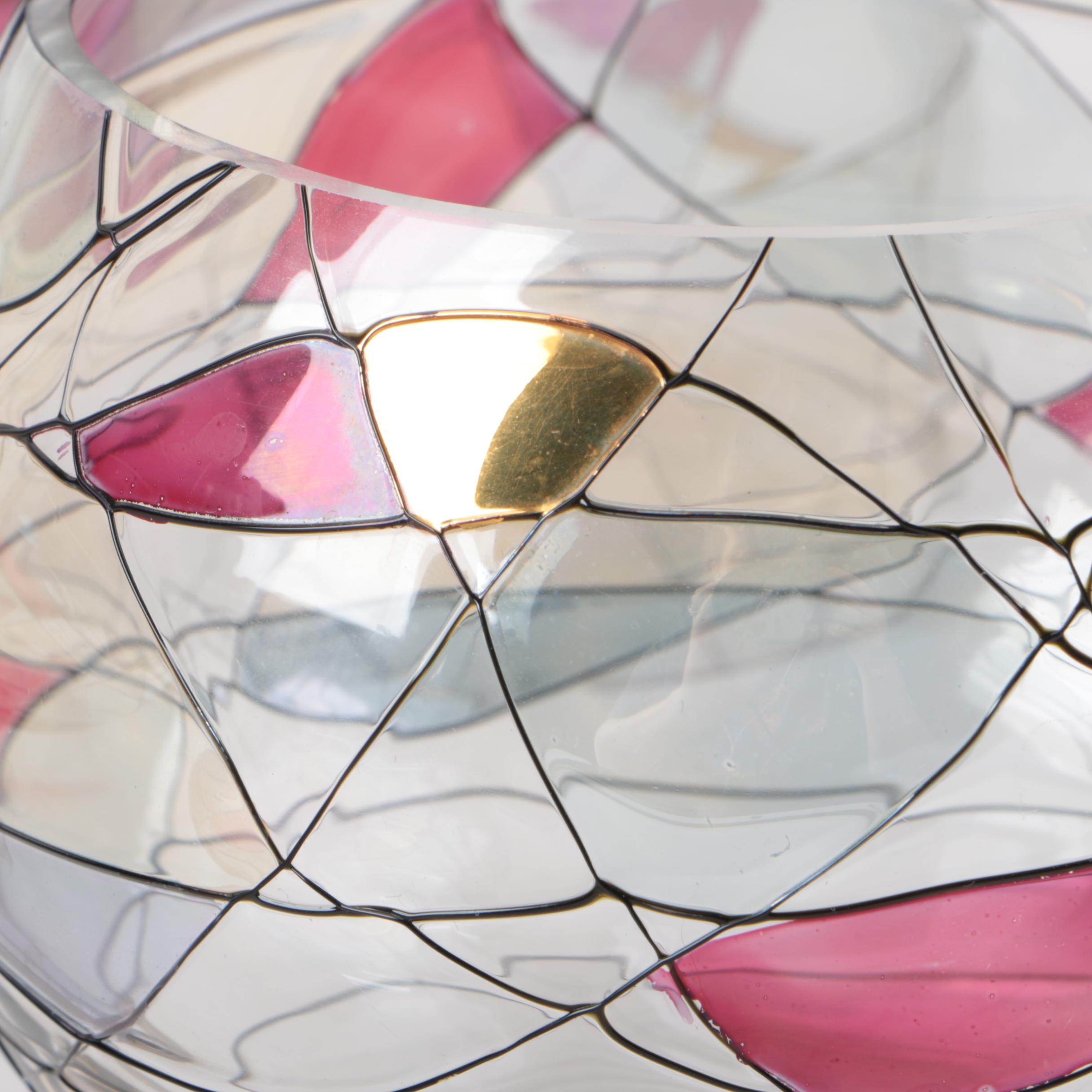 Contemporary Glass Serveware and Delft Style Trivet