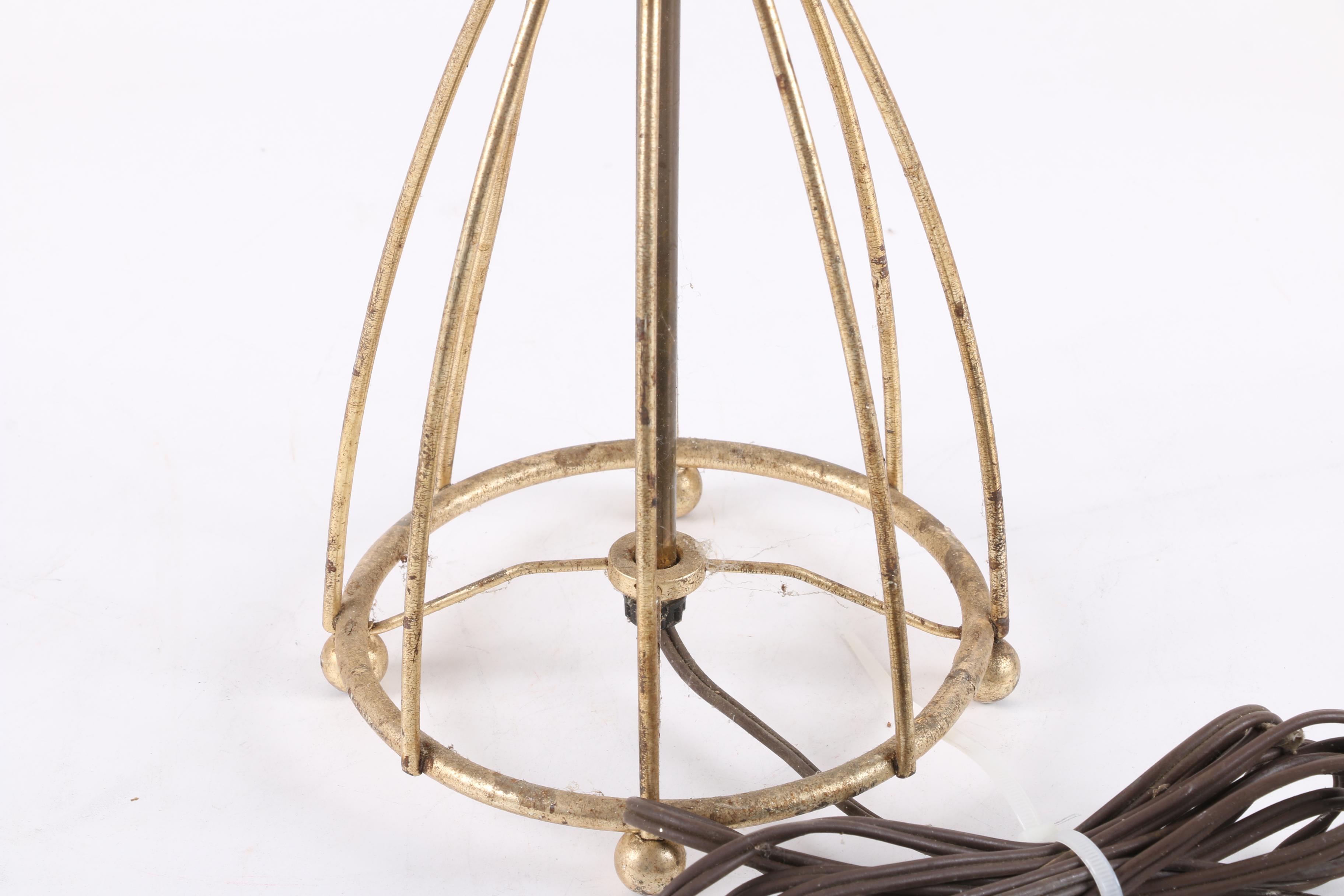 Unusual Vintage Metal Table Lamps Including a Saturn Lamp
