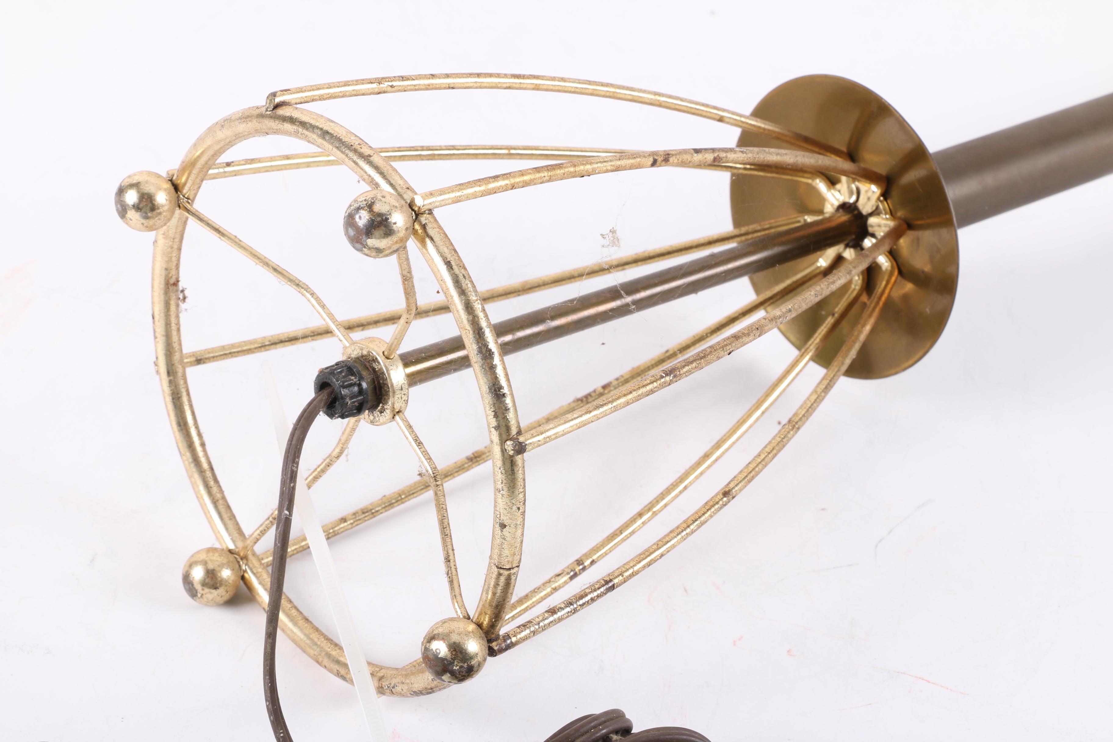 Unusual Vintage Metal Table Lamps Including a Saturn Lamp