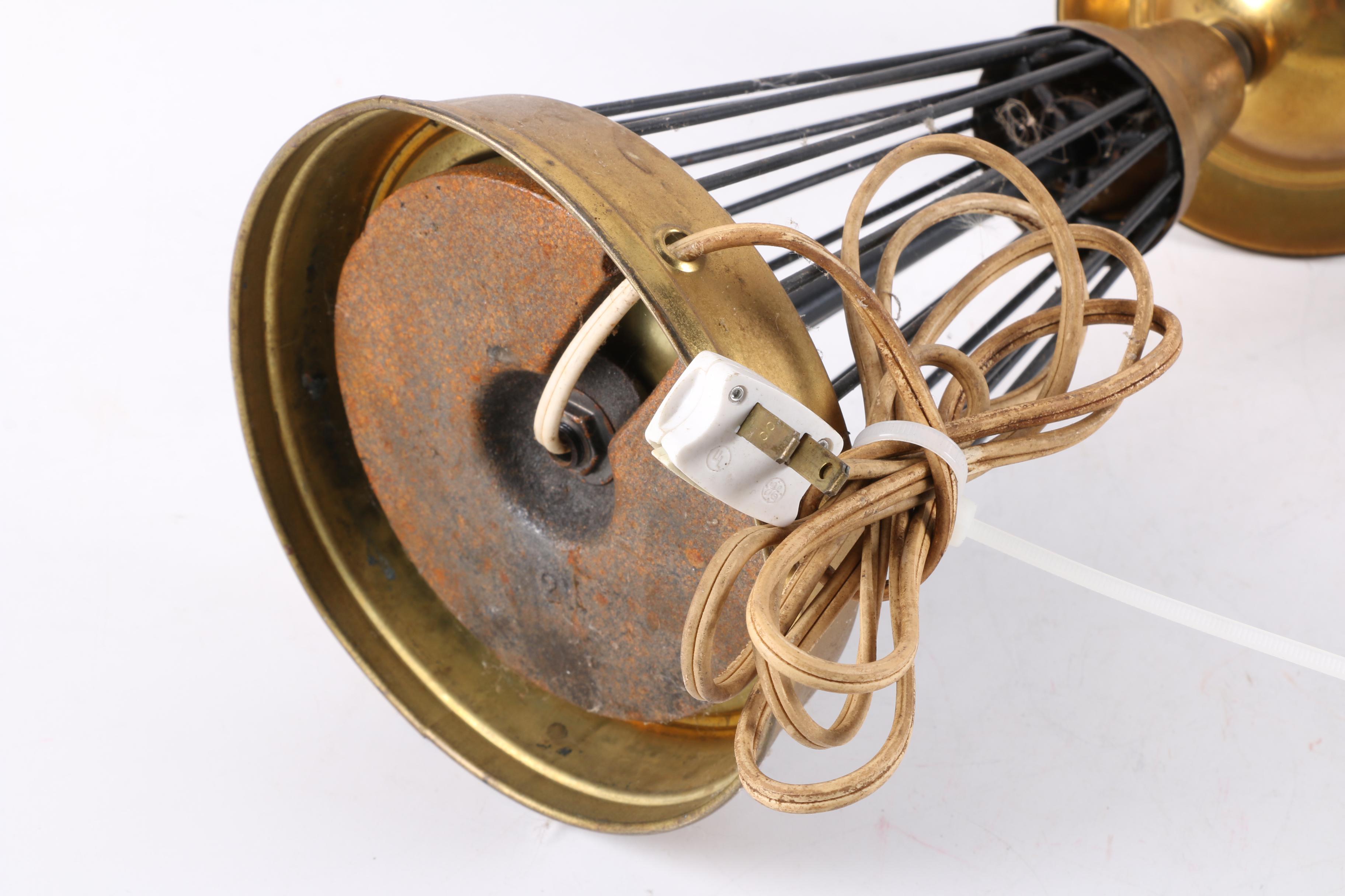 Unusual Vintage Metal Table Lamps Including a Saturn Lamp