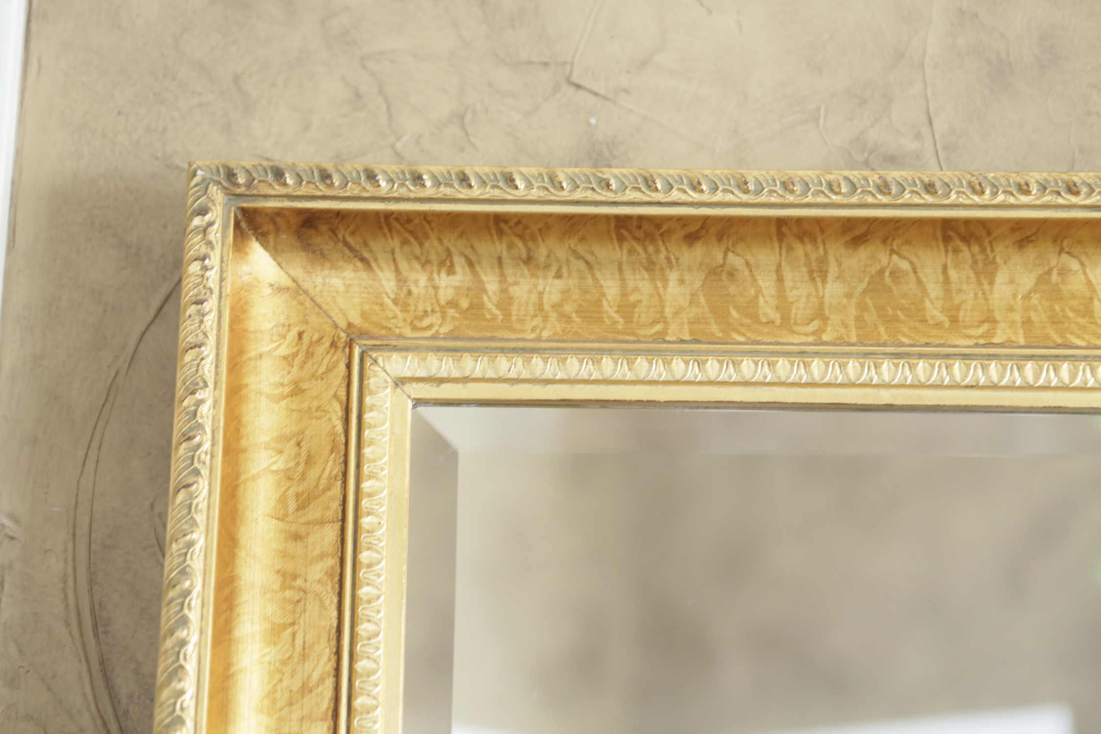 Over Sized Gold Toned Wall Mirror