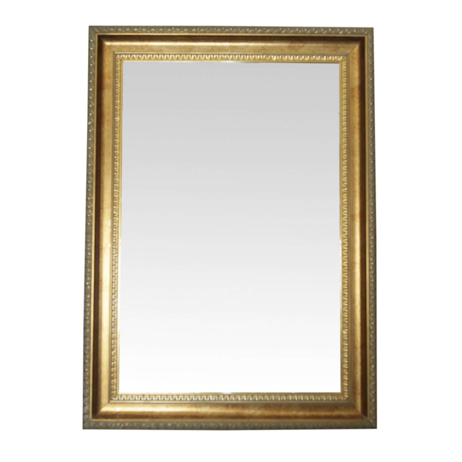 Gold Toned Rectangular Mirror