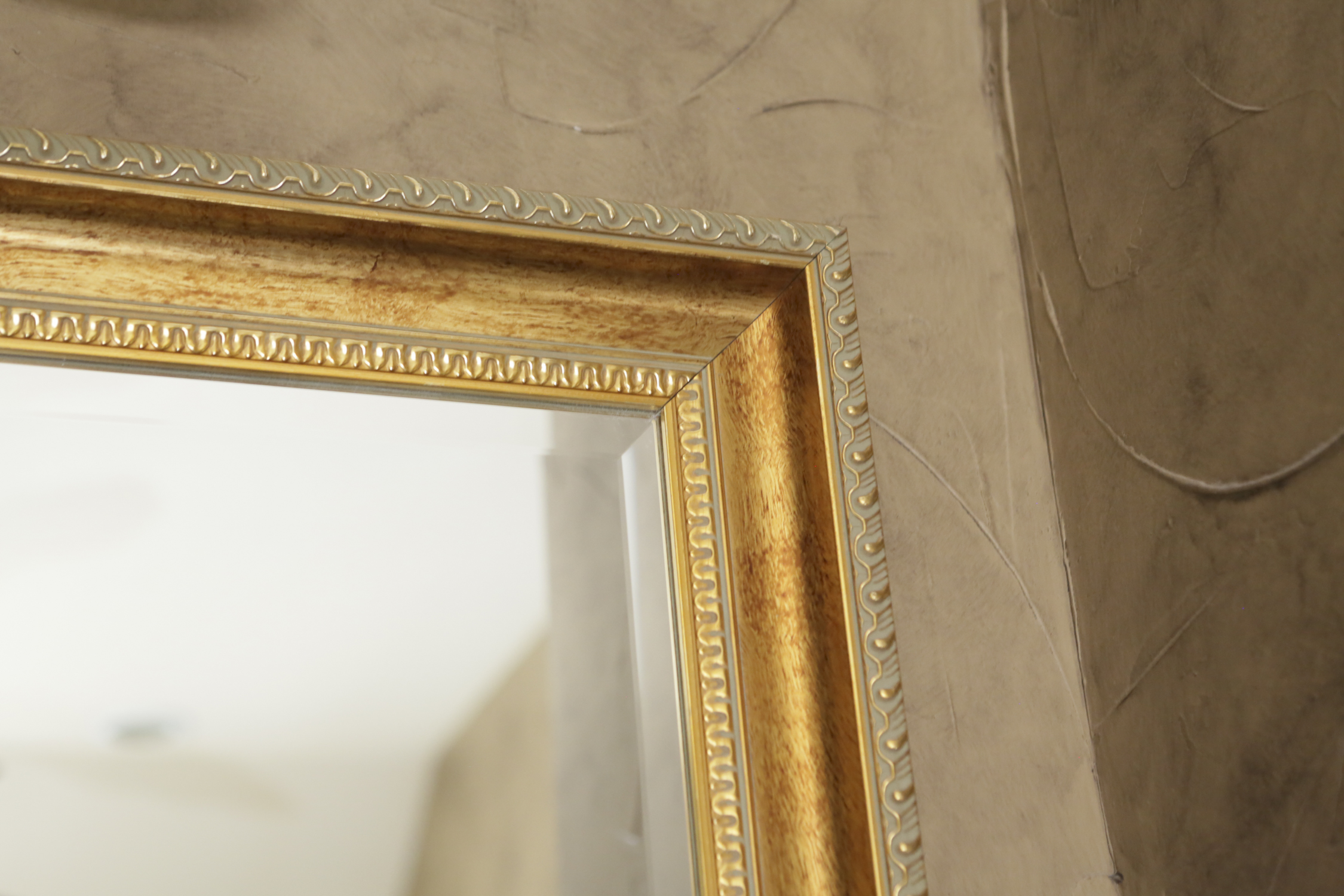 Gold Toned Rectangular Mirror