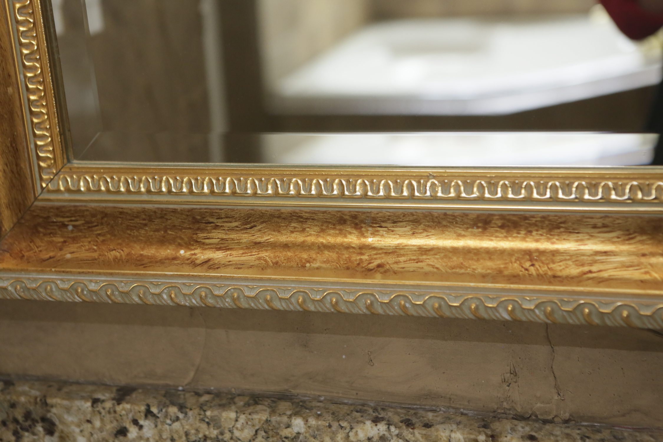 Gold Toned Rectangular Mirror