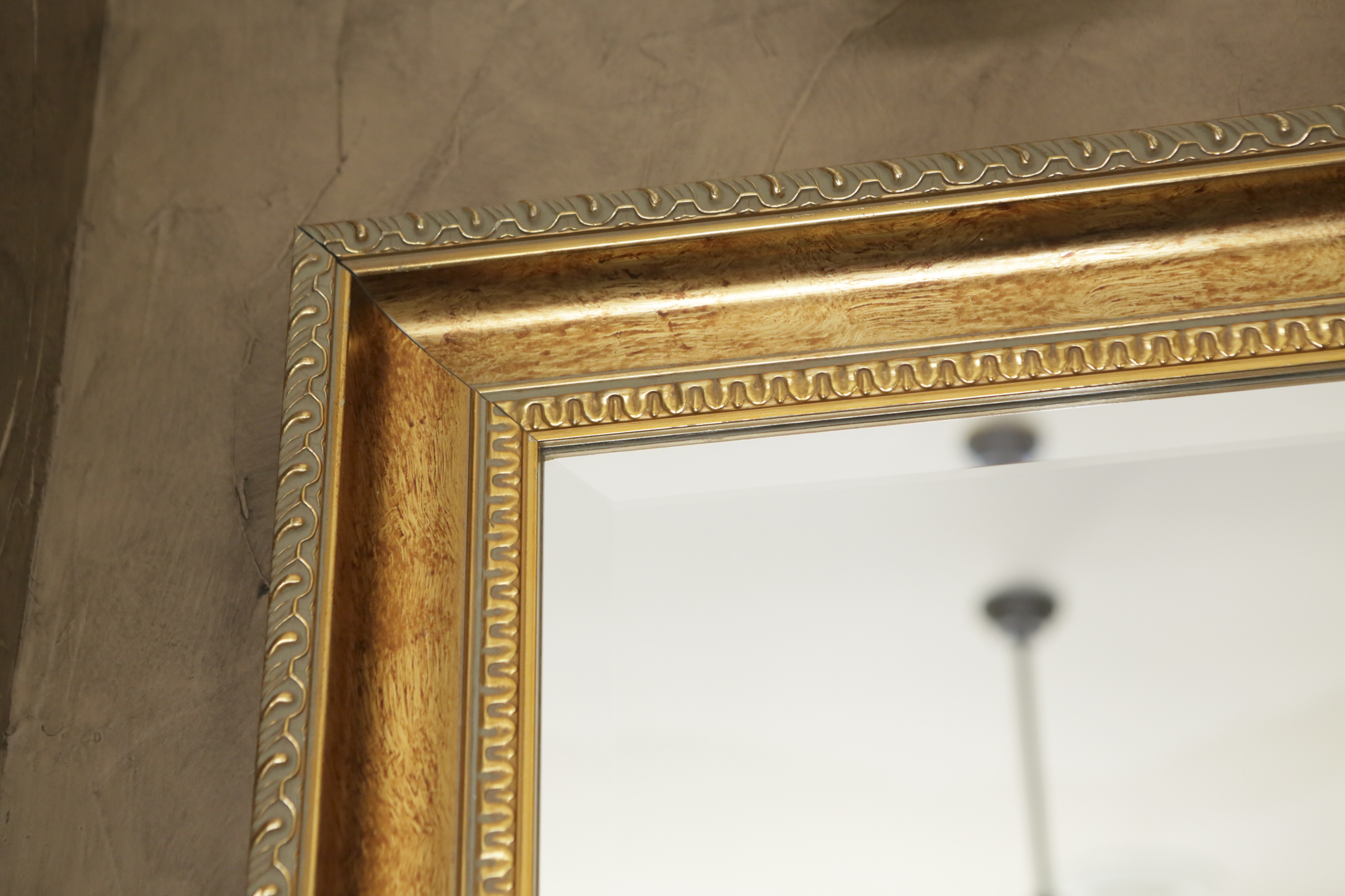 Gold Toned Rectangular Mirror
