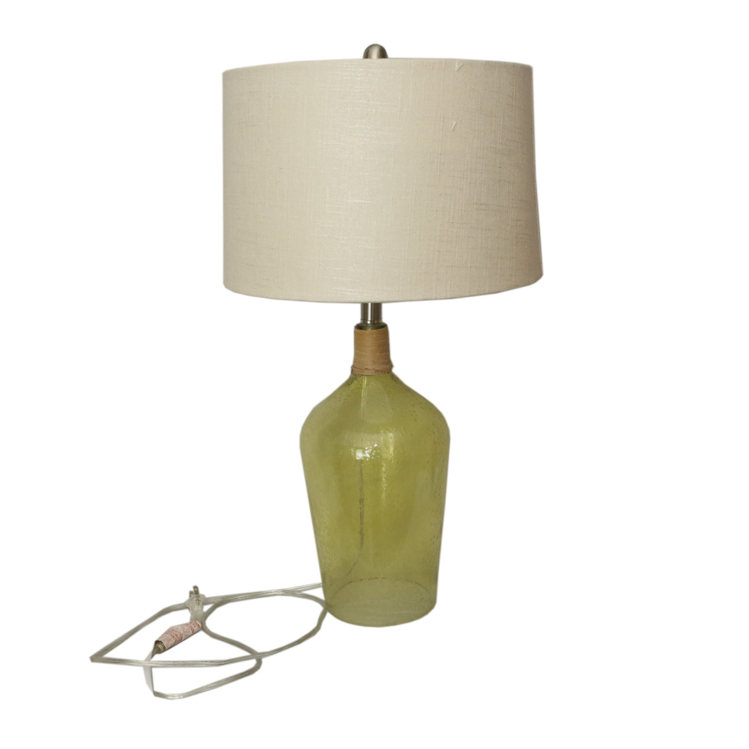 Yellow Hued Glass Table Lamp