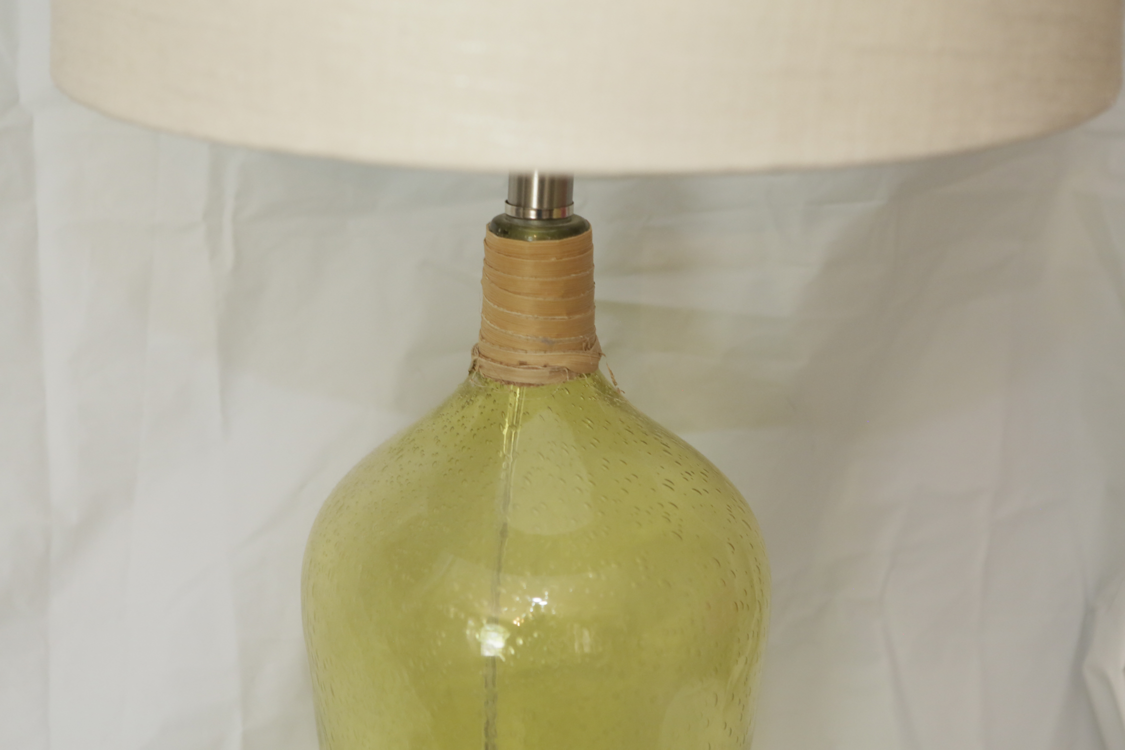 Yellow Hued Glass Table Lamp