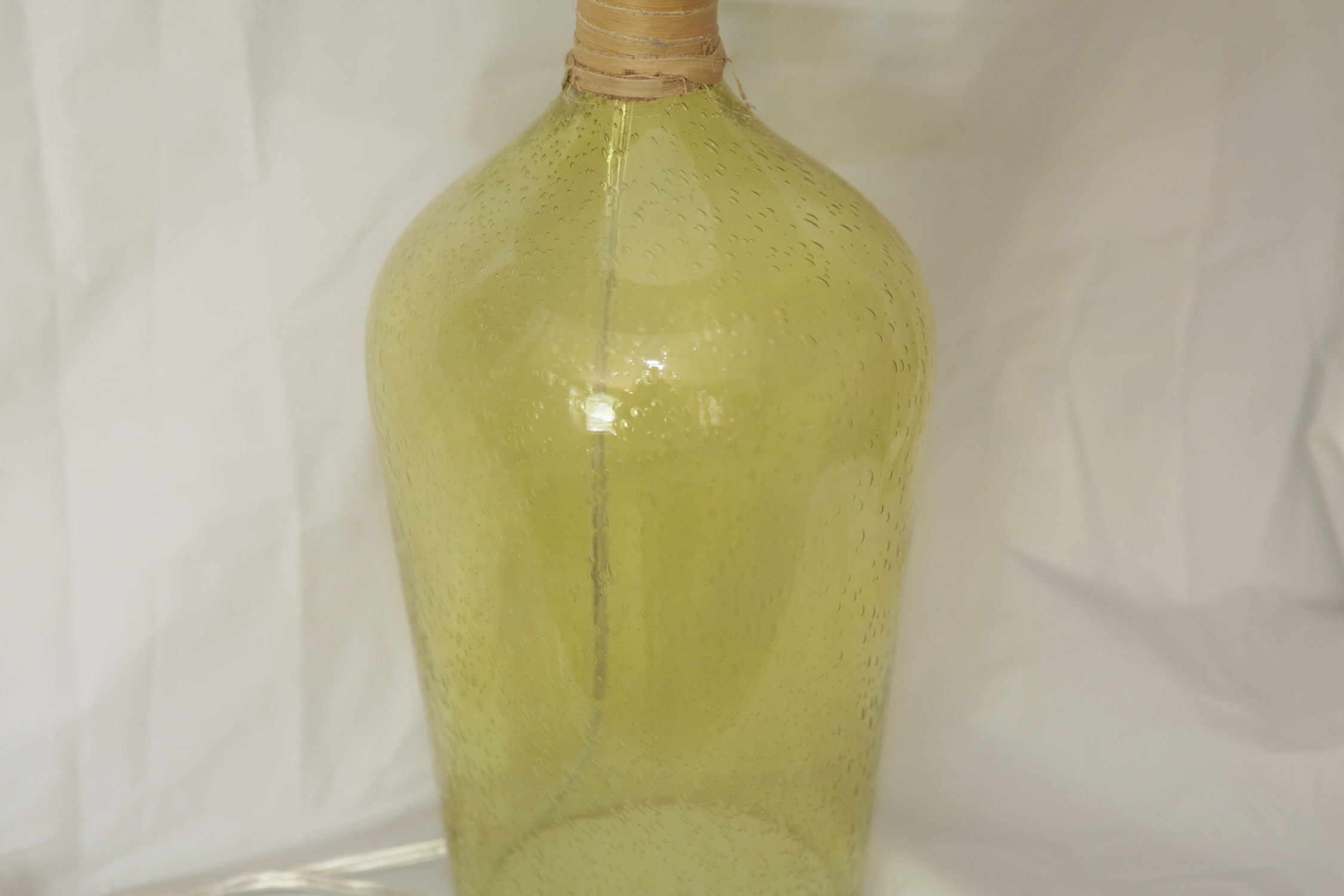 Yellow Hued Glass Table Lamp