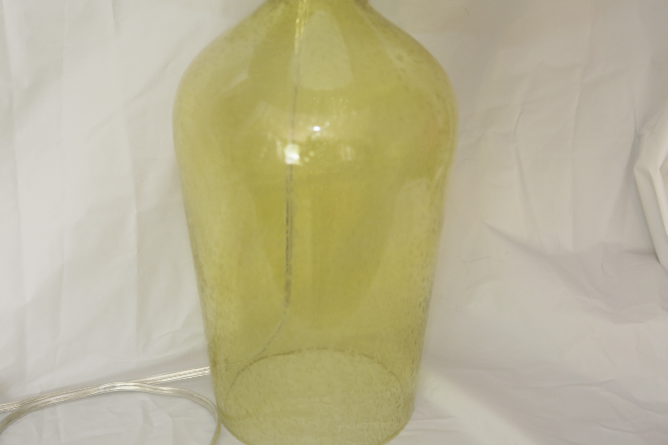 Yellow Hued Glass Table Lamp