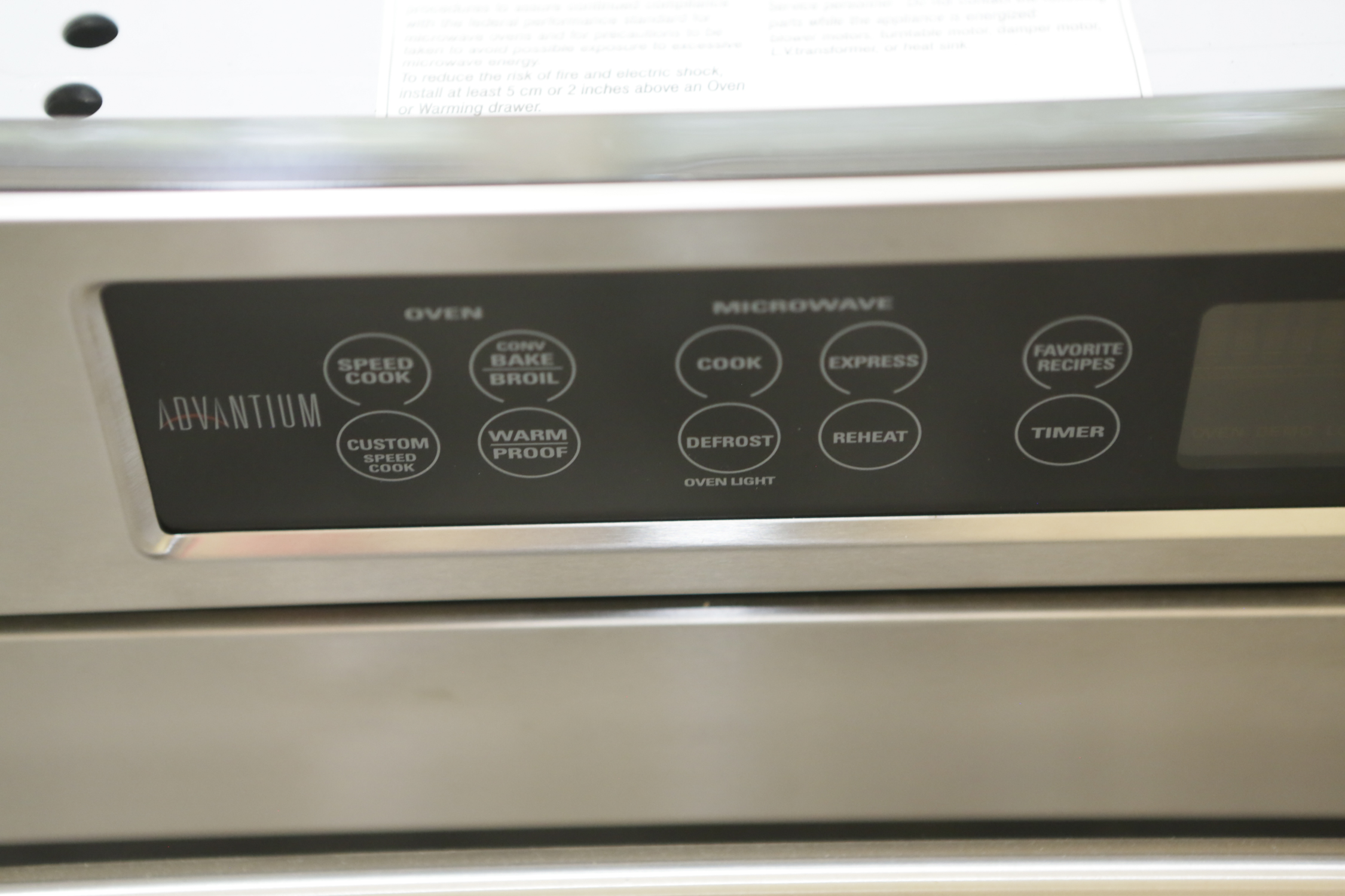 GE Monogram Stainless Steel Oven with Advantium Speedcook Technology