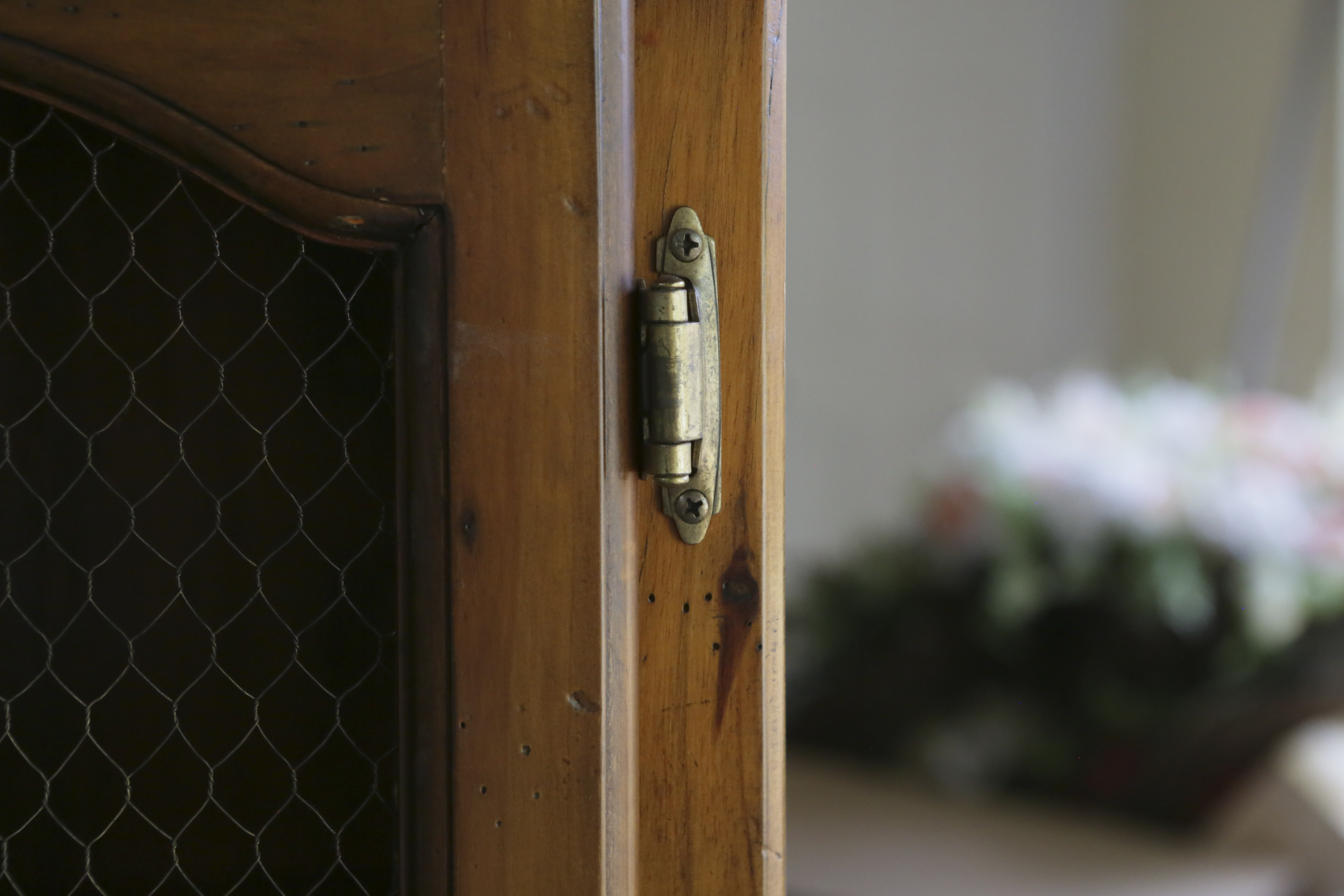 Vintage French Country Style Pine Cabinet