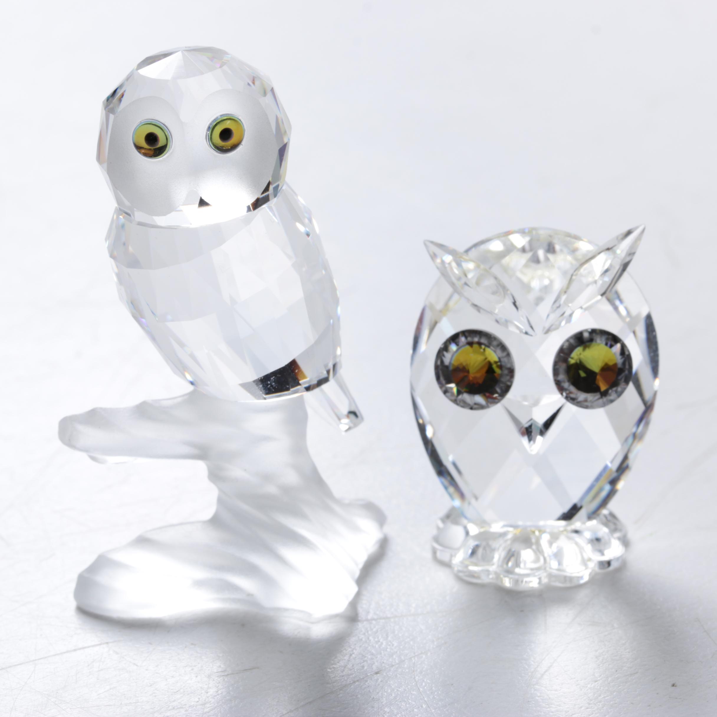 Swarovski Crystal Owl Figurines