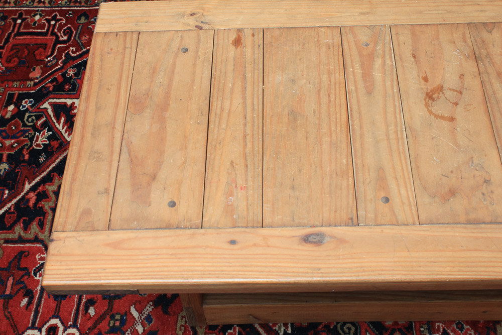 Vintage Pine Coffee Table and Two Pine Accent Tables