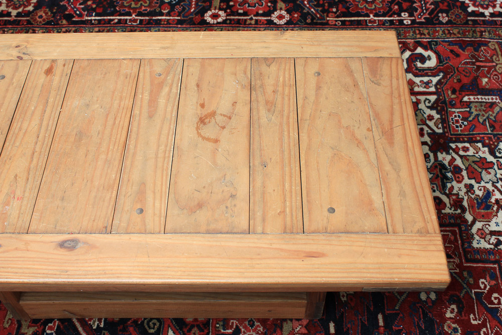 Vintage Pine Coffee Table and Two Pine Accent Tables