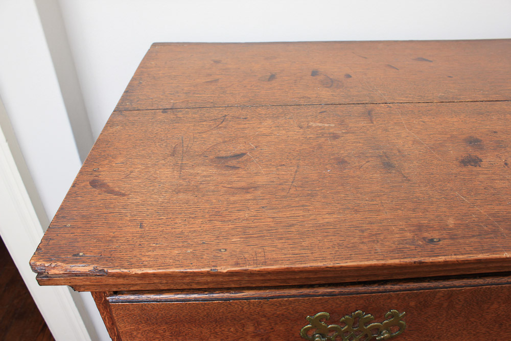 Period George II Oak Chest on Stand, Circa 1760