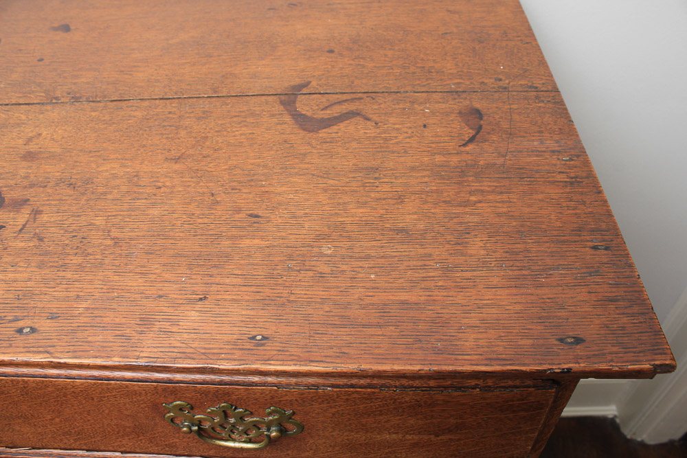 Period George II Oak Chest on Stand, Circa 1760