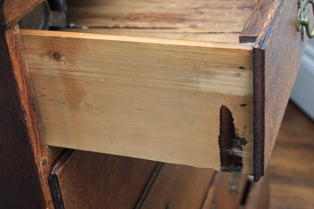 Period George II Oak Chest on Stand, Circa 1760