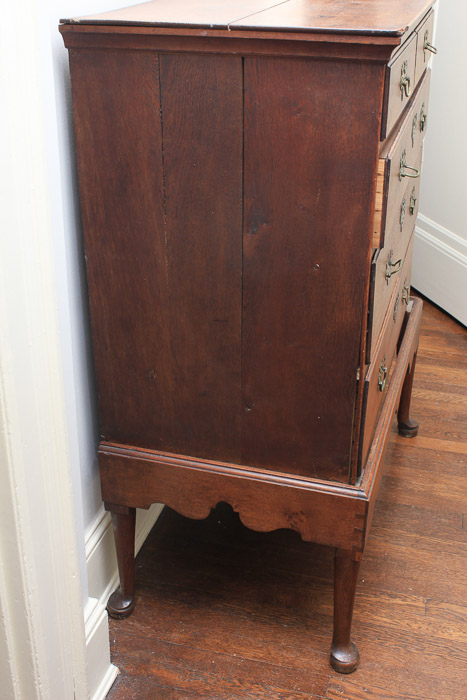 Period George II Oak Chest on Stand, Circa 1760