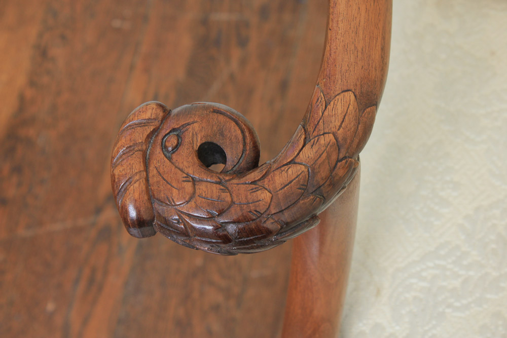 Chippendale Style Upholstered Armchair