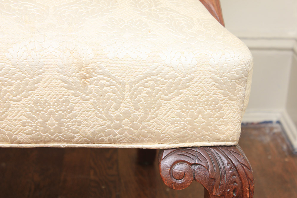 Chippendale Style Upholstered Armchair