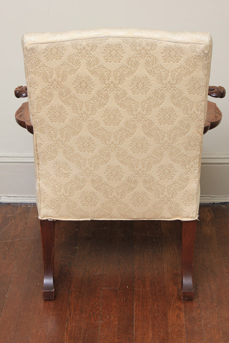 Chippendale Style Upholstered Armchair
