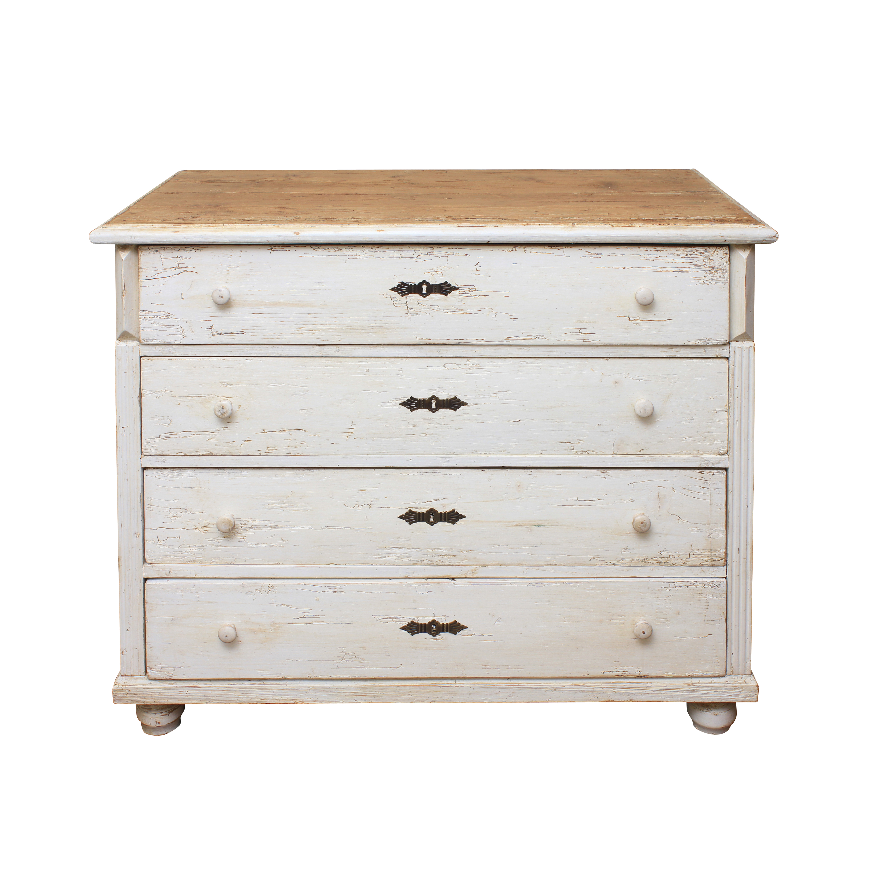 Antique Painted Pine Chest of Drawers