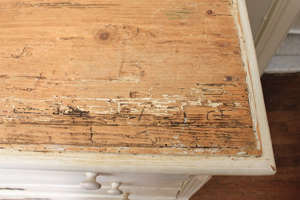 Antique Painted Pine Chest of Drawers