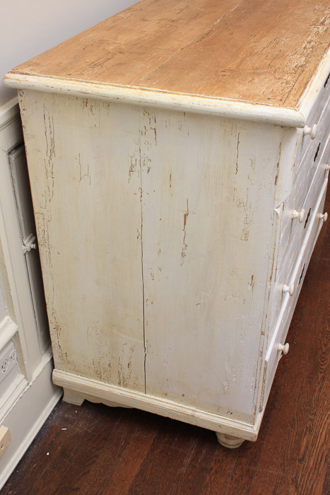 Antique Painted Pine Chest of Drawers