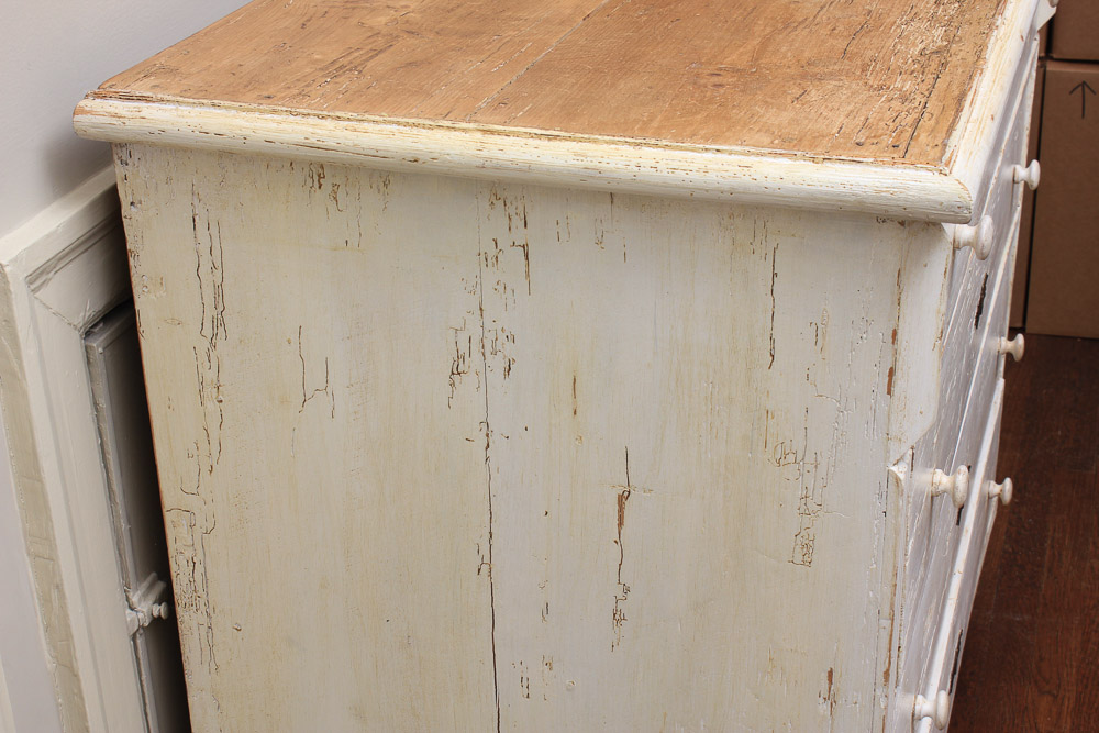 Antique Painted Pine Chest of Drawers