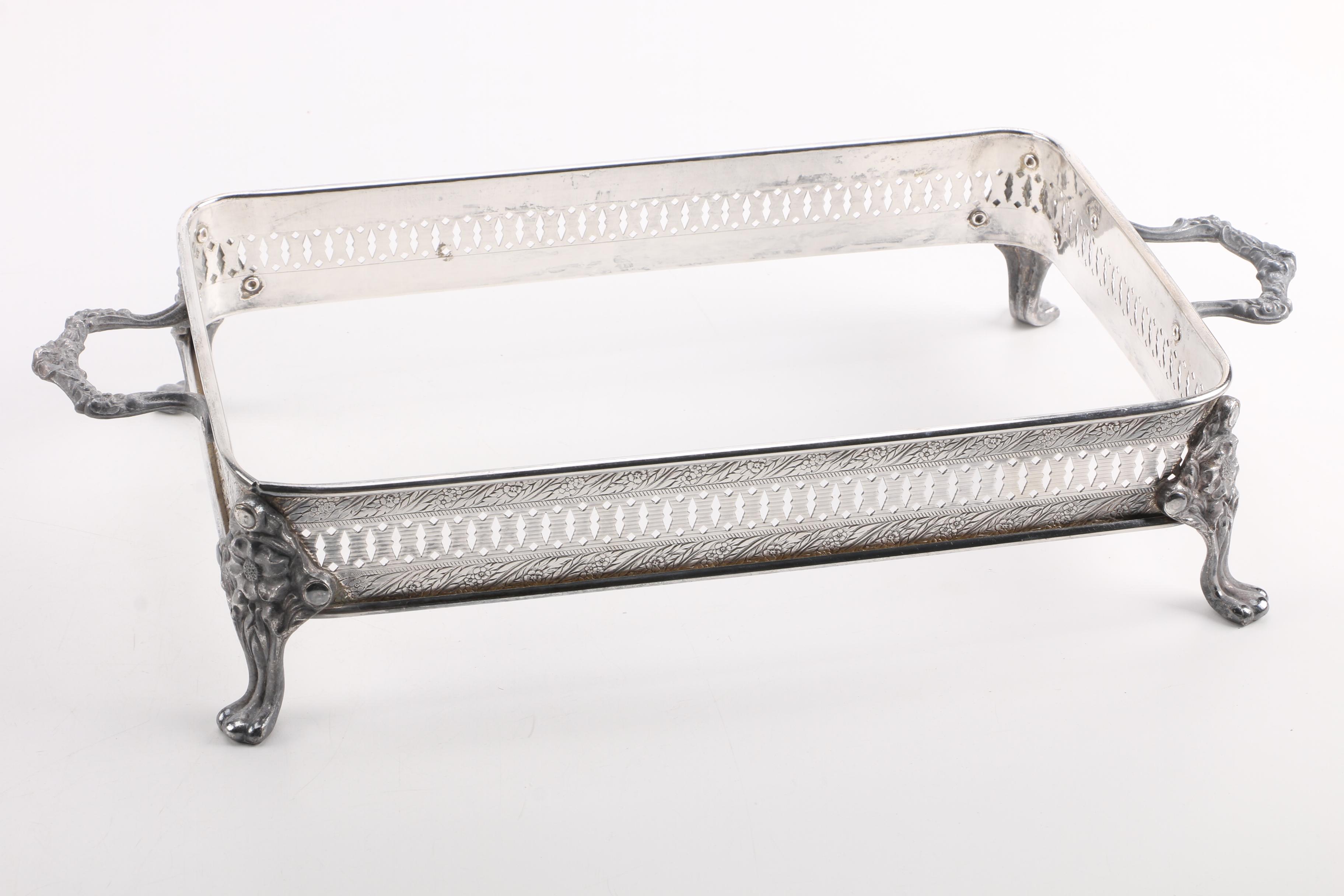 Raimond Fruit Basket with Other Silver Plate Serveware