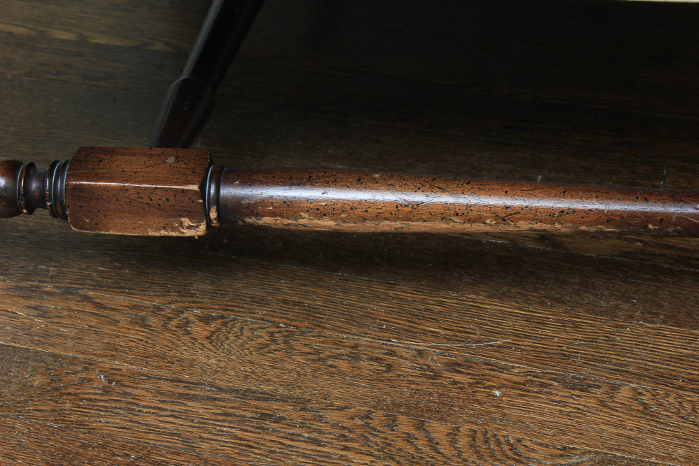 Vintage Queen Anne Style Upholstered Wingback Chair with Footstool